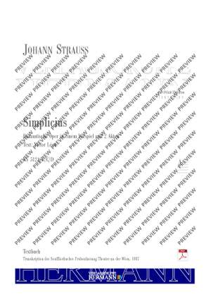 Strauß (Son), Johann: Simplicius (Libretto)