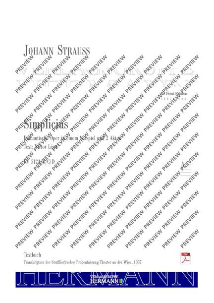 Strauß (Son), Johann: Simplicius (Libretto)