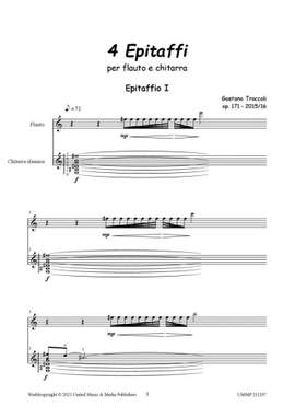 Gaetano Troccoli: Epitaffio for Guitar and Flute