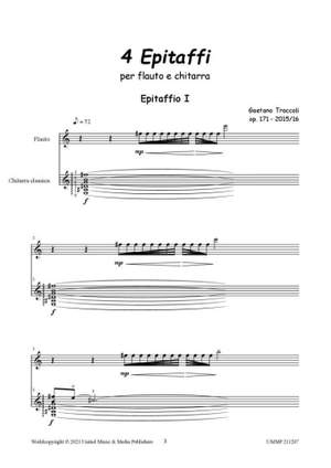 Gaetano Troccoli: Epitaffio for Guitar and Flute