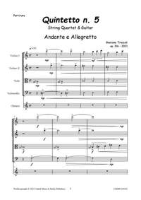 Gaetano Troccoli: Quintetto No. 5 for Guitar and String Quartet