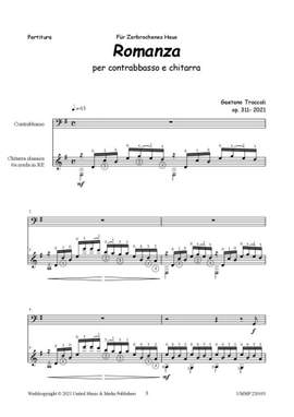 Gaetano Troccoli: Romanza for Guitar and Double Bass