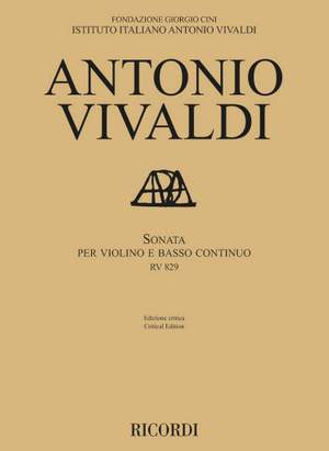 Antonio Vivaldi: Sonata per violino e basso continuo RV 829