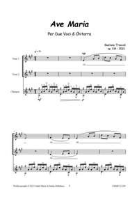 Gaetano Troccoli: Ave Maria for Two Voices and Guitar