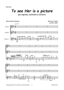 Gaetano Troccoli: To See Her is a Picture for Two Voices and Guitar