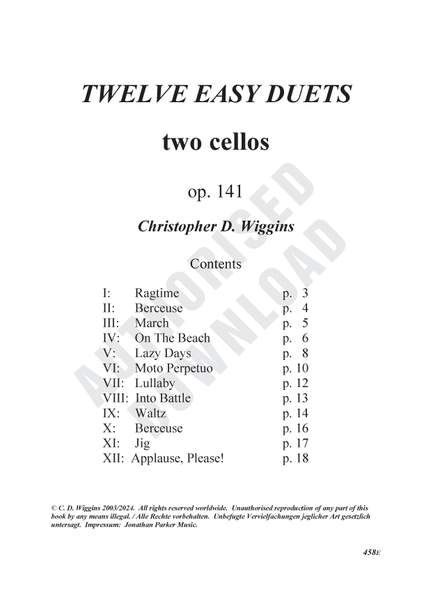 Twelve Easy Duets, op. 141