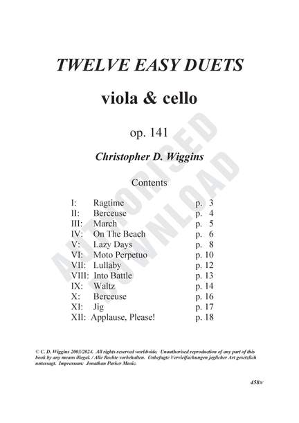 Twelve Easy Duets, op. 141