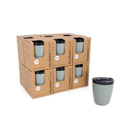 12x 8oz HuskeeSteel Cup & Lid - Slate