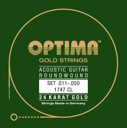 Optima Strings for Acoustic Guitar Gold strings Set