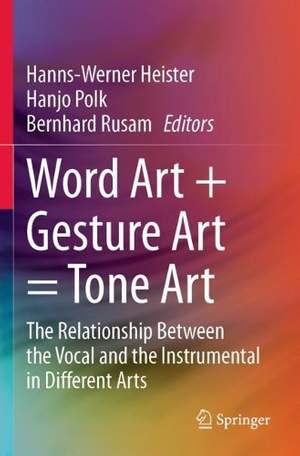 Word Art + Gesture Art = Tone Art: The Relationship Between the Vocal and the Instrumental in Different Arts