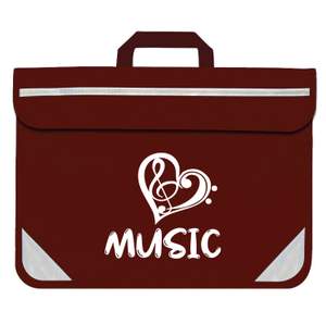 Duo Heart Music Bag (Maroon)