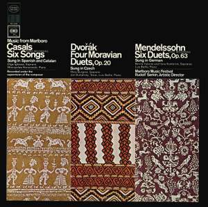 Music from Marlboro - Casals: Six Songs / Dvorak: Four Moravian Duets, Op. 20 / Mendelssohn: Six Duetes, Op. 63