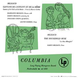 Milhaud: Cantate de l'enfant et de la mère & La muse ménagère