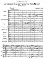 Adolf Busch: Variationen über ein Thema von W. A. Mozart für Orchester op. 41 Product Image