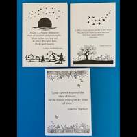 Music Quotation greetings cards (3 Designs)