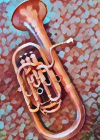 Greetings Card Baritone Horn