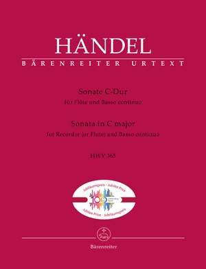 Händel, Georg Friedrich: Sonata for Flute and Basso continuo C major (HWV 365)