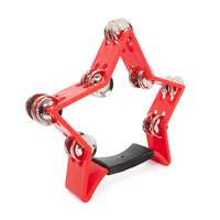 Percussion Plus star tambourine - Red