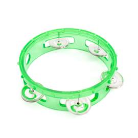 Percussion Plus 6" transparent headless tambourine - Green