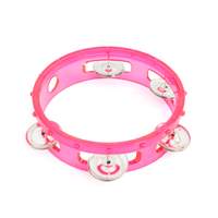 Percussion Plus 6" transparent headless tambourine - Pink