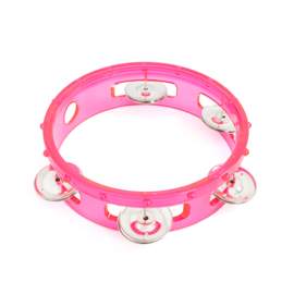 Percussion Plus 6" transparent headless tambourine - Pink