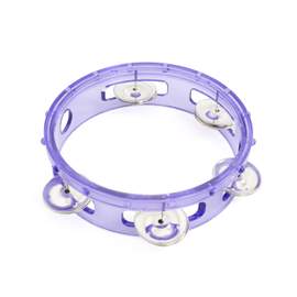 Percussion Plus 6" transparent headless tambourine - Purple