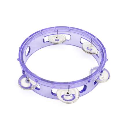Percussion Plus 6" transparent headless tambourine - Purple