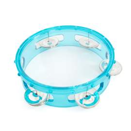Percussion Plus 6" transparent tambourine - Blue