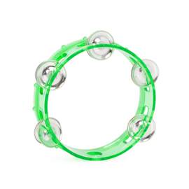 Percussion Plus 6" transparent tambourine - Green