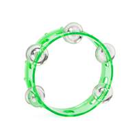 Percussion Plus 6" transparent tambourine - Green