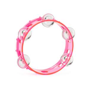 Percussion Plus 6" transparent tambourine - Pink