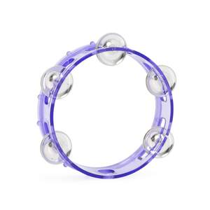 Percussion Plus 6" transparent tambourine - Purple