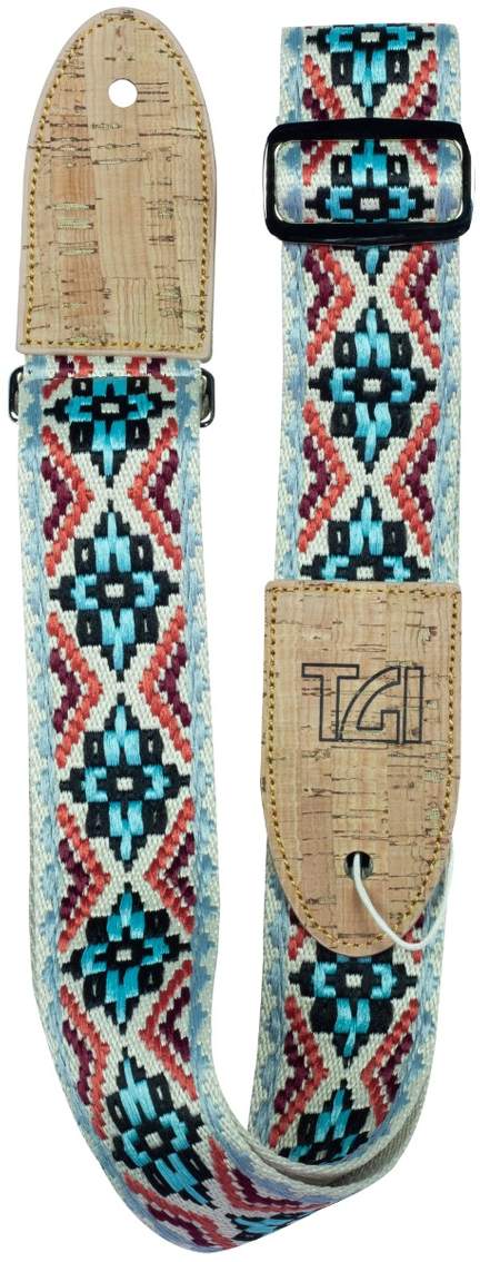 TGI Guitar Strap Woven Cotton Vegan - Multi
