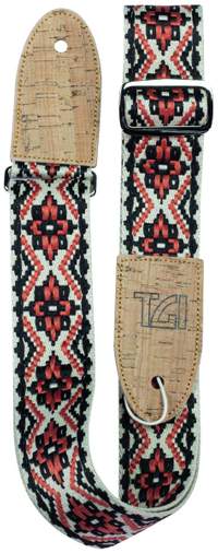 TGI Guitar Strap Woven Cotton Vegan - Red