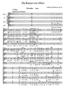 Beethoven, Ludwig van: Die Ruinen von Athen (The Ruins of Athens) Op. 91, a one-act singspiel consisting of an overture and seven sections