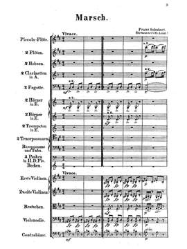 Schubert, Franz: Three Marches for Four-Handed Piano , orchestrated by Franz Liszt