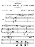 Augusta Holmès: Fantasia for clarinet in B minor & piano Product Image
