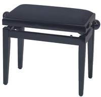PURE GEWA Piano bench Black matt Seat black PU 2 pieces