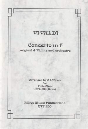 Vivaldi, Antonio: Concerto in F (in G)