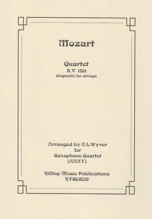 Mozart, Wolfgang Amadeus: Quartet K159