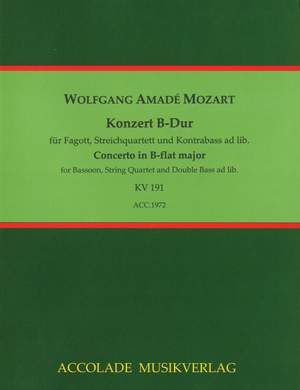 Mozart, W A: Concerto in B-flat major K.191