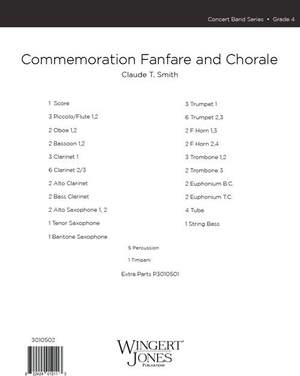Smith, C T: Commemoration Fanfare and Chorale - Full Score