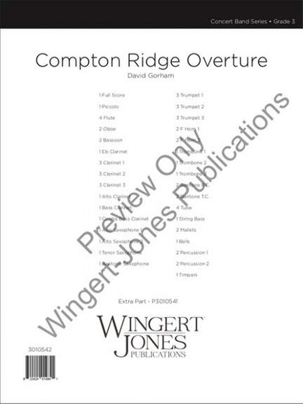 Gorham, D: Compton Ridge Overture - Full Score