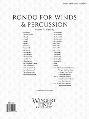 Hartley, W: Rondo for Winds and Percussion - Full Score