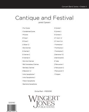 Spears, J: Cantique and Festival - Full Score