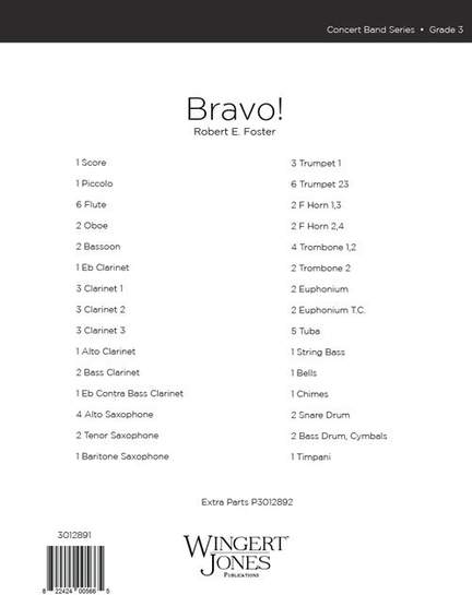 Foster, R E: Bravo - Full Score