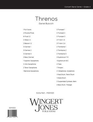 Boysen, J A: Threnos - Full Score
