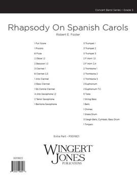 Foster, R E: Rhapsody On Spanish Carols - Full Score