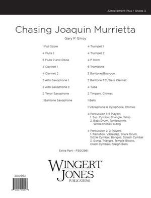 Gilroy, G P: Chasin Joaquin Murrietta - Full Score