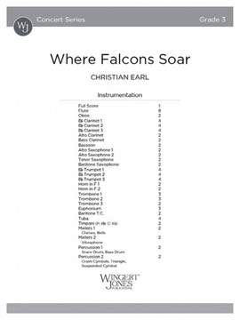 Earl, C: Where Falcons Soar - Full Score